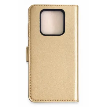 Newface Tecno Camon 16 Prime Trend S Plus Kapaklı Kılıf - Gold