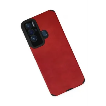 Newface Tecno Pova Neo Kılıf Loop Deri Silikon - Kırmızı