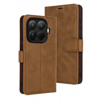 Newface Xiaomi Mi 15T Pro Trend S Plus Kapaklı Kılıf - Taba