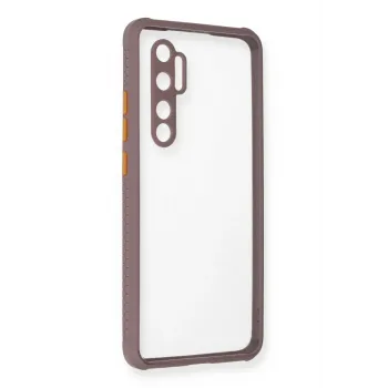 Newface Xiaomi Mi Note 10 Lite Kılıf Miami Şeffaf Silikon - Açık Mor