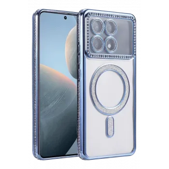 Newface Xiaomi Poco X6 Pro Joke Simli Magneticsafe Kılıf - Mavi