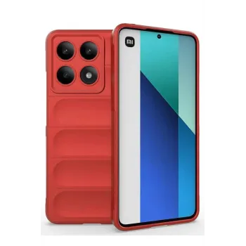 Newface Xiaomi Poco X6 Pro Kılıf Optimum Silikon - Kırmızı