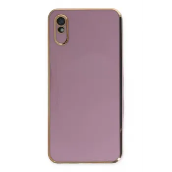 Newface Xiaomi Redmi 9A Kılıf Volet Silikon - Mor