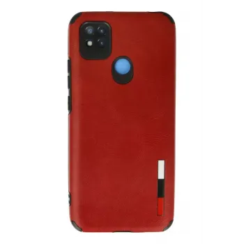 Newface Xiaomi Redmi 9C Kılıf Loop Deri Silikon - Kırmızı