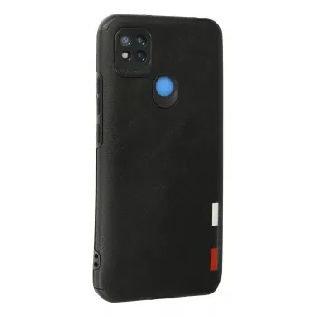 Newface Xiaomi Redmi 9C Kılıf Loop Deri Silikon - Siyah
