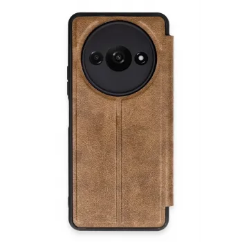 Newface Xiaomi Redmi A3 4G Kılıf Flip Cover - Taba