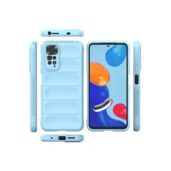 Newface Xiaomi Redmi Note 11 Kılıf Optimum Silikon - Sky Blue