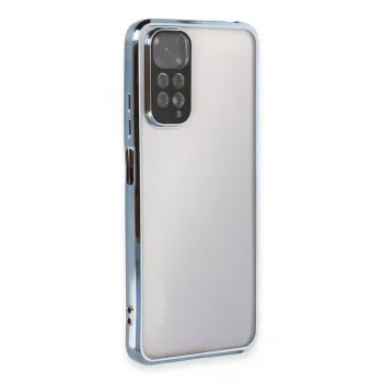 Newface Xiaomi Redmi Note 11 Kılıf Razer Lensli Silikon - Açık Mavi