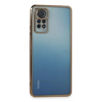 Newface Xiaomi Redmi Note 11 Pro Kılıf Razer Lensli Silikon - Gold