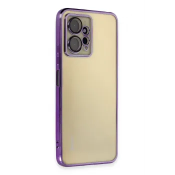 Newface Xiaomi Redmi Note 12 4G Kılıf Razer Lensli Silikon - Mor