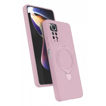 Newface Xiaomi Redmi Note 12 Pro 4G Regal Magsafe Standlı Kapak - Açık Pembe