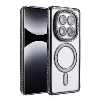 Newface Xiaomi Redmi Note 14 Pro 4G Joke Simli Magneticsafe Kılıf - Siyah