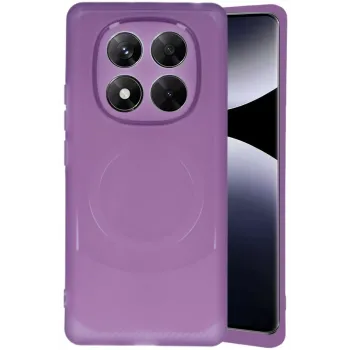 Newface Xiaomi Redmi Note 14 Pro 4G Kılıf Maya Karbon Kapak - Mürdüm