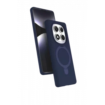 Newface Xiaomi Redmi Note 14 Pro 4G Regal Magsafe Standlı Kapak - Lacivert