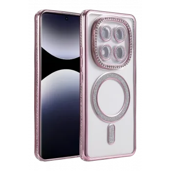 Newface Xiaomi Redmi Note 14 Pro 5G Joke Simli Magneticsafe Kılıf - Pembe