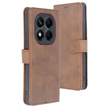 Newface Xiaomi Redmi Note 14 Pro 5G Kılıf Trend S Plus Kapaklı Kılıf - Taba