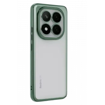 Newface Xiaomi Redmi Note 14 Pro Plus Kılıf Razer Lensli Silikon - Yeşil