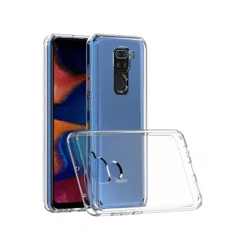 Newface Xiaomi Redmi Note 9 Kılıf Lüx Şeffaf Silikon - Şeffaf