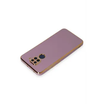 Newface Xiaomi Redmi Note 9 Kılıf Volet Silikon - Mor