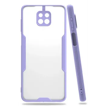 Newface Xiaomi Redmi Note 9S Kılıf Platin Silikon - Lila