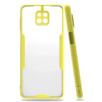 Newface Xiaomi Redmi Note 9S Kılıf Platin Silikon - Sarı