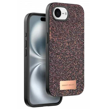 Onegif Apple iPhone 16E Bright Simli Kapak - Derin Mor