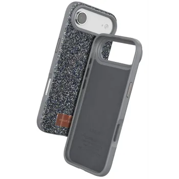 Onegif Apple iPhone 17 Air Bright Simli Kapak - Gümüş