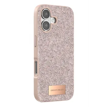 Onegif Apple iPhone 17 Bright Simli Kapak - Pembe