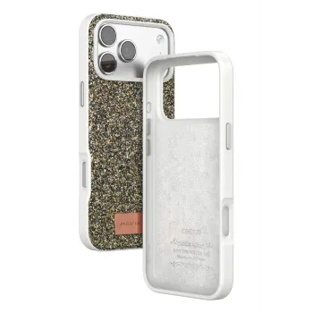 Onegif Apple iPhone 17 Pro Max Bright Simli Kapak - Çöl Titanyum