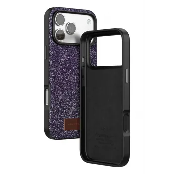 Onegif Apple iPhone 17 Pro Max Bright Simli Kapak - Derin Mor