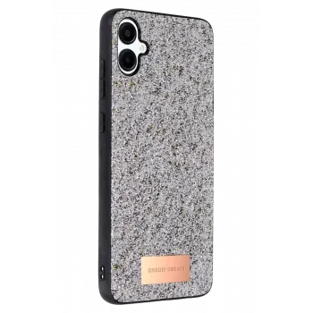 Onegif Samsung Galaxy A06 Bright Simli Kapak - Gümüş