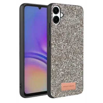 Onegif Samsung Galaxy A07 4G Bright Simli Kapak - Gümüş