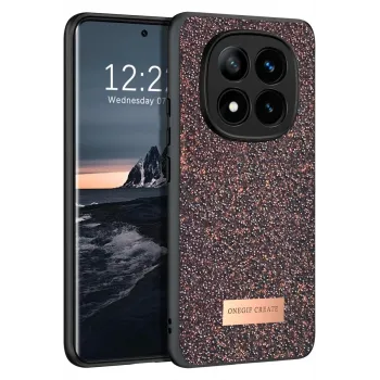 Onegif Xiaomi Redmi Note 14 Pro 4G Bright Simli Kapak - Derin Mor