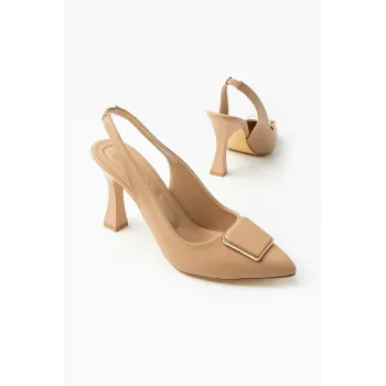 Pıert Nude Cilt Topuklu Ayakkabı