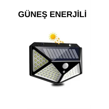 Solar Sensörlü Duvar Lambası Bahçe Lambaso Parlak Beyaz Işık Suya Dayanıklı