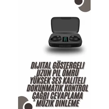 TWS Bluetooth Kulaklık 5.0 Bluetooth Bağlantılı Dokunmatik Kontrol Özelliği