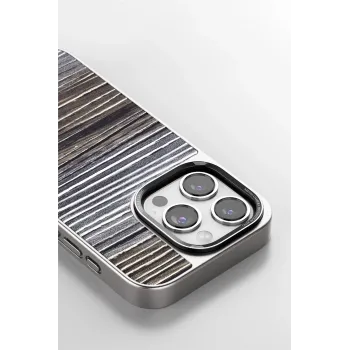 Venco iPhone 14 Pro Wave Kapak - Koyu Kahve