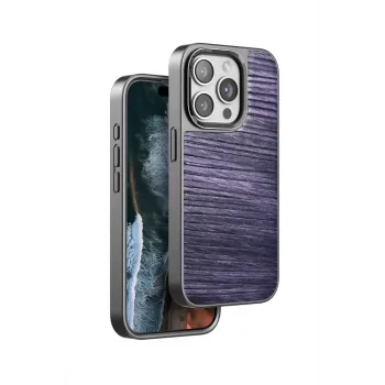 Venco iPhone 15 Pro Max Wave Kapak - Derin Mor