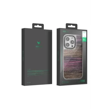 Venco iPhone 15 Pro Max Wave Kapak - Koyu Kahve