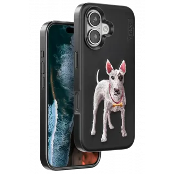 Venco iPhone 16 Perma Desenli Kapak - Siyah