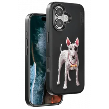 Venco iPhone 16 Perma Desenli Kapak - Siyah