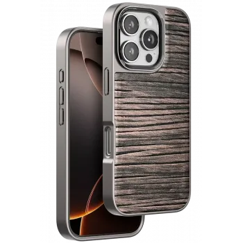 Venco iPhone 16 Pro Wave Kapak - Kahverengi