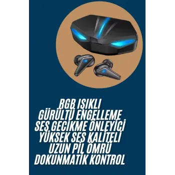 Wireless Gaming Kulaklık Mikrofonlu Bluetooth Oyuncu Kulaklığı