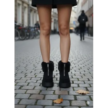 Zinya Siyah Süet Bot