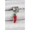 316L Çelik Gümüş Renk Kapya Biber Model Nomination Charm