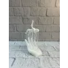3D El Üzerinde İnsan Figürü Beyaz Minimal Masa Üstü Dekor