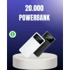 Akıllı LCD Ekranlı 20.000mAh Powerbank PD + USB + Type-C