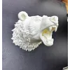 Beyaz Renk 3D Ayı Başı Duvar Dekoru