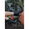 Blan Siyah Cilt Topuklu Bot