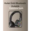 Bluetooth 5.3 Rainbow Işıklı Kulak Üstü Kablosuz Kulaklık